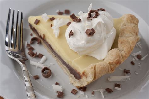 black on white cream pie